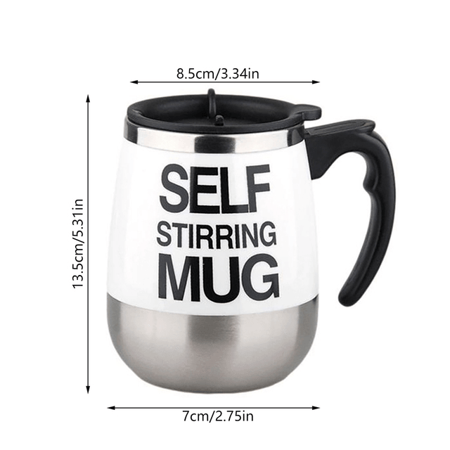 Caneca Térmica Com Mixer Automático Magnético e Tampa - 400ML