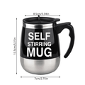Caneca Térmica Com Mixer Automático Magnético e Tampa - 400ML