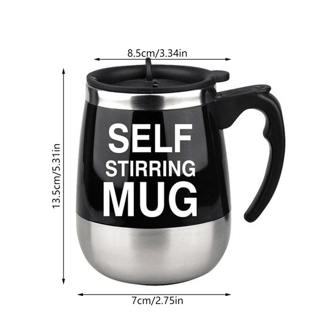 Caneca Térmica Com Mixer Automático Magnético e Tampa - 400ML