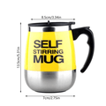 Caneca Térmica Com Mixer Automático Magnético e Tampa - 400ML