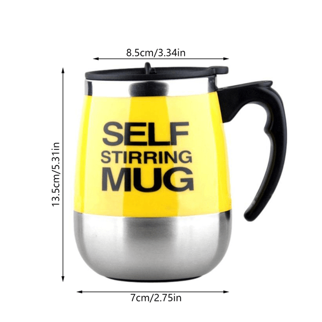 Caneca Térmica Com Mixer Automático Magnético e Tampa - 400ML