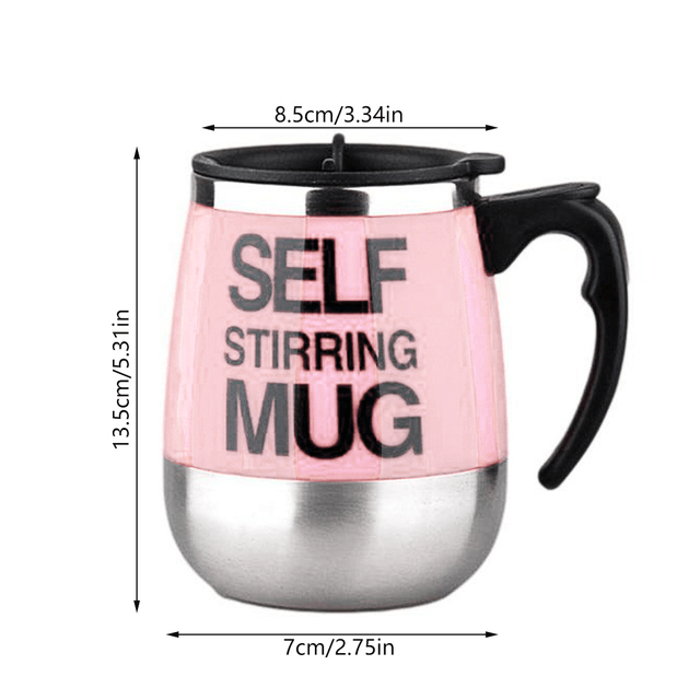 Caneca Térmica Com Mixer Automático Magnético e Tampa - 400ML