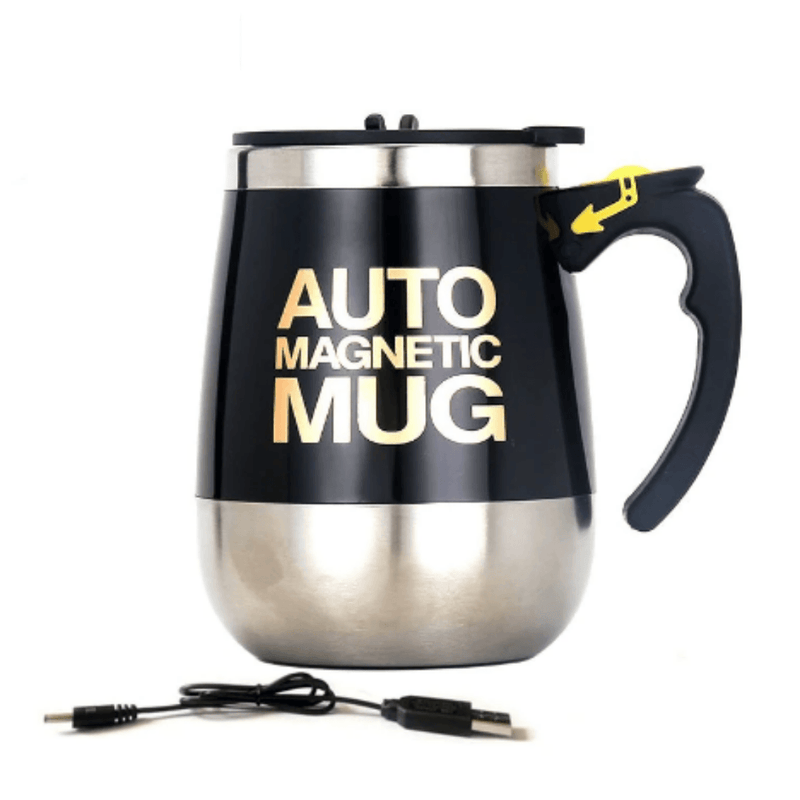 Caneca Térmica Com Mixer Automático Magnético e Tampa - 400ML