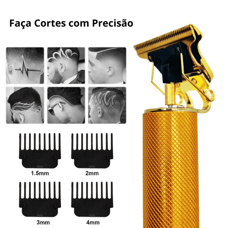 Máquina de Cortar Cabelo T9 ProHair Carregador USB