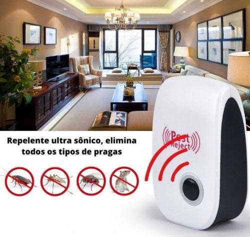 Elimine as Pragas - Repelente Ultrassônico- Perfeito contra Mosquitos, ratos e insetos - Promoção + Frete Grátis Hoje!